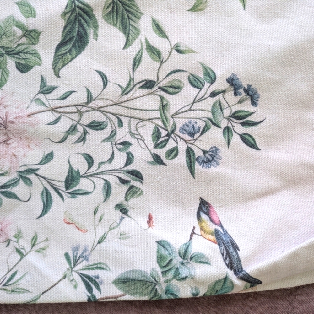 🌸 English Garden Canvas Tote Bag & Purse - Adjustable Straps & Snap Closure NWT - Picture 2 of 11